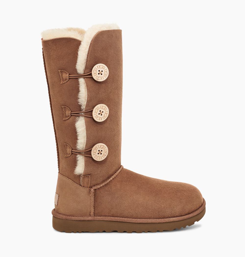 Ugg Bailey Button Triplet - Womens Tall Boots - Brown - NZ (5876DFLOK)